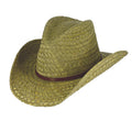 Western Straw Hat – 100% Straw with Faux Leather Strap