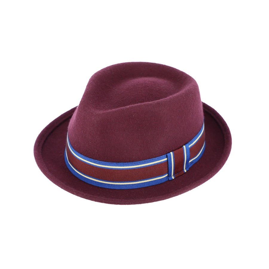 Vildist trilby kaabu triibulise Grosgrain paelaga