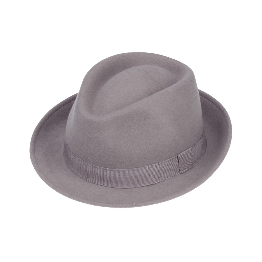 Miller Trilby Wool Felt Hat – Same Colour Grosgrain Ribbon