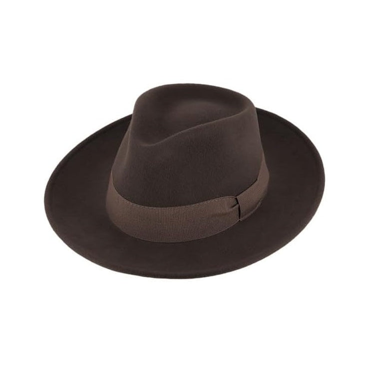 Fedora Wool Felt Hat with Grosgrain Ribbon, Waterproof & Crushable