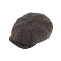 Fiebig Harris Tweed 8-Panel Flat Cap – 100% Virgin Wool
