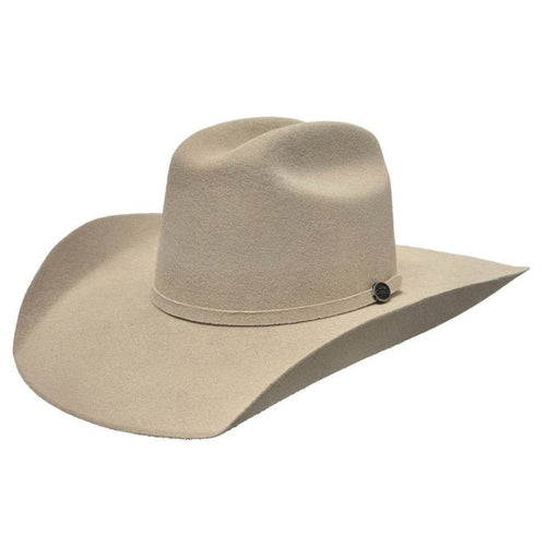 Premium American Cowboy Hat in Silverbelly. Experience authentic Western style with this timeless&nbsp;American Cowboy Hat in elegant silverbelly. This classic cattleman crown western hat is expertly crafted from a luxurious blend of pure wool and fine Bolivian cashmere, delivering both premium quality and lasting durability.
