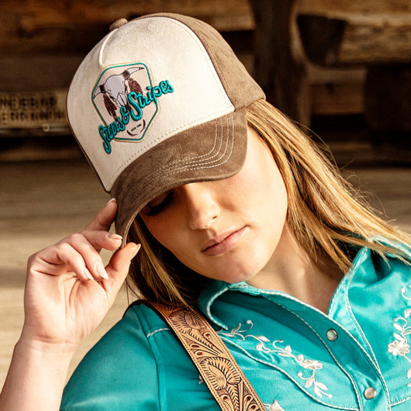 Buffalo Turquoise Western Trucker Cap - Premium Snapback Hat