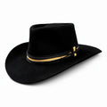 Bullhead – Wool Felt Western Cowboy Hat with striped ribbon
