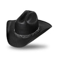 Classic Black Straw Western hat Bronx