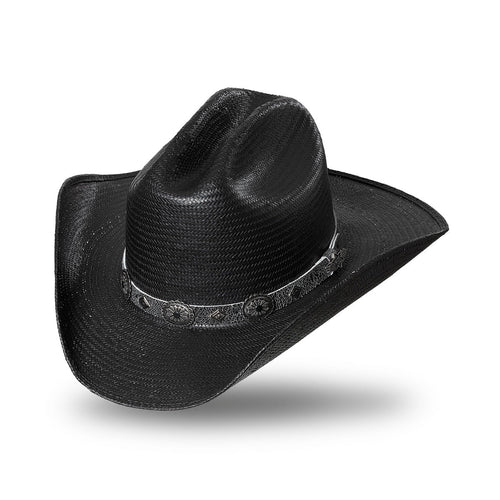 Classic Black Straw Western hat Bronx