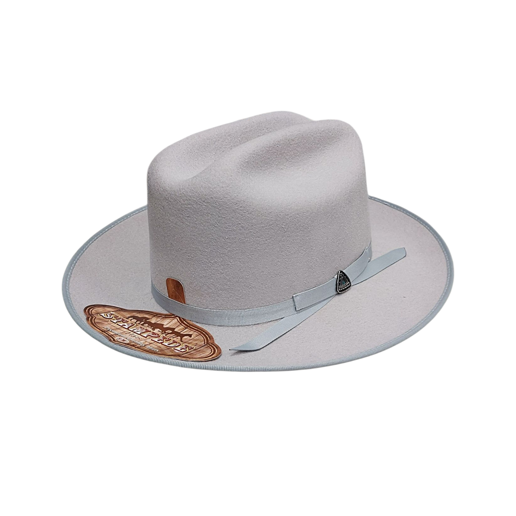 Essence Premium Wool Fedora Hat - Grey Felt Fedora with 7cm Brim