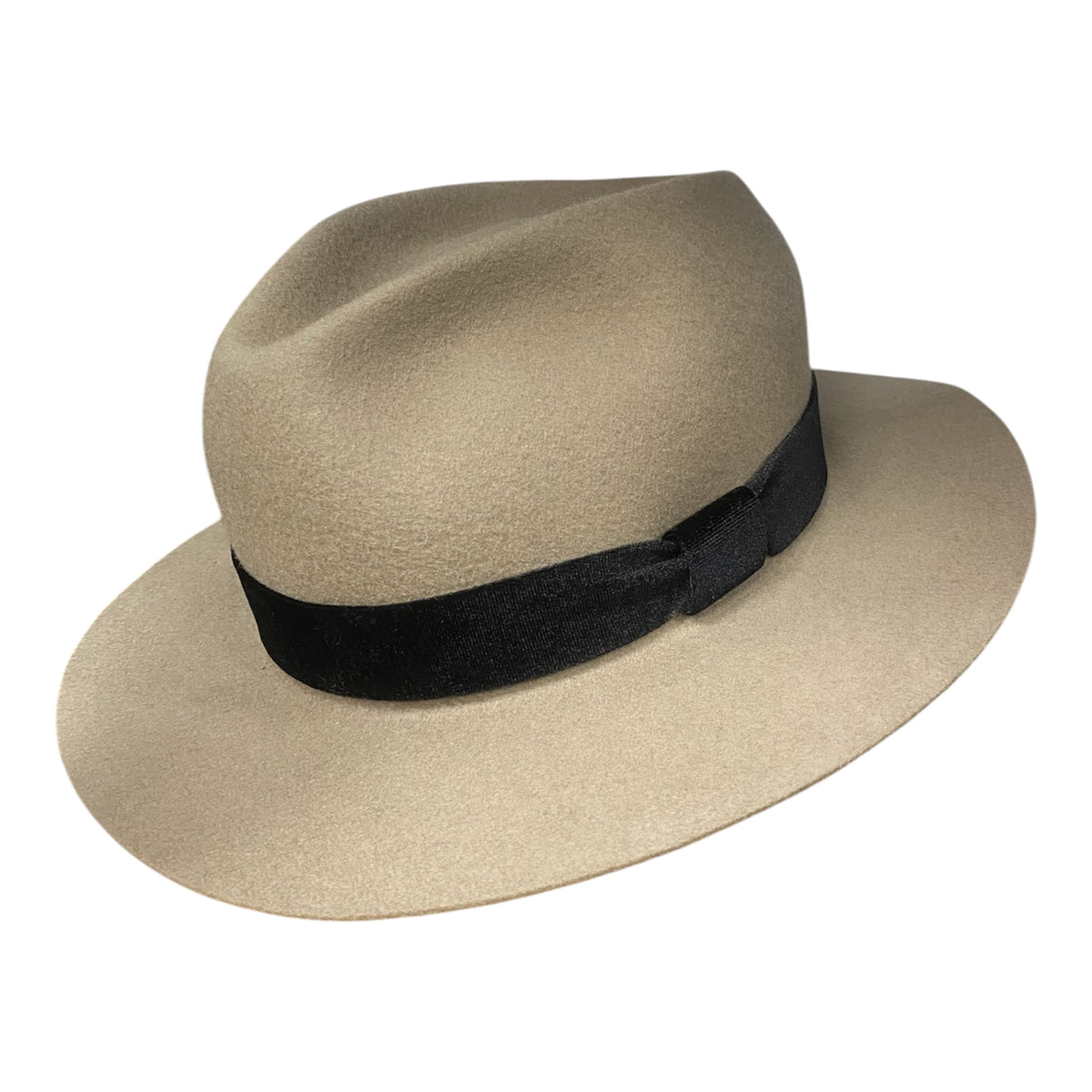 Hatson Fedora – Merino Wool Felt with Black Velour Hatband