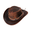 Leather Western Hat Butch - Waxed Split Leather Cowboy Hat