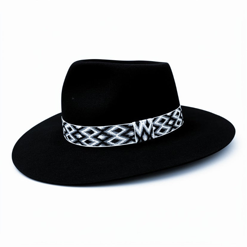 Lone Hawk – Wool Felt Western Cowboy Hat with rustic Hatband
