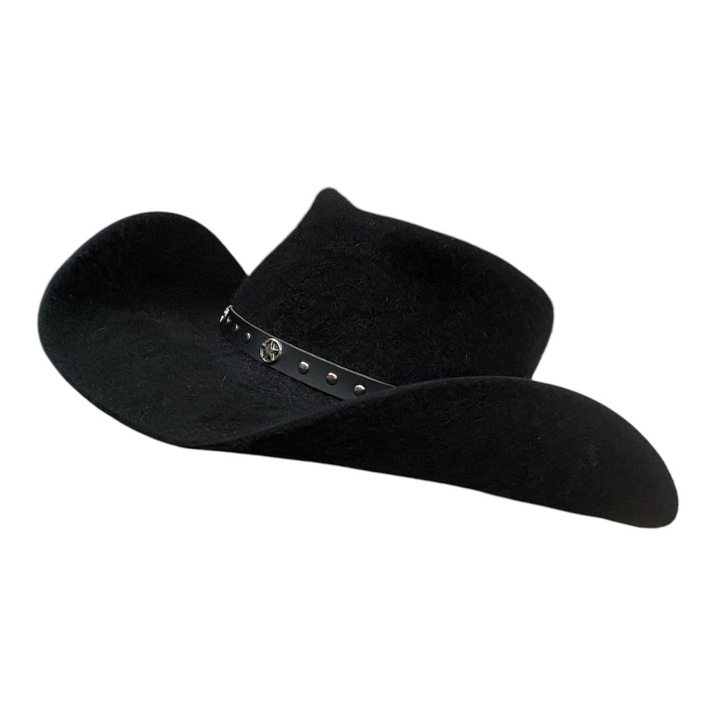 Nightfall Black Merino Wool Cowboy Hat