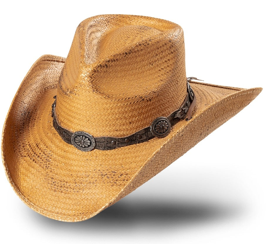 Red Rock Western Straw Hat – Shapeable Brim & Concho Band