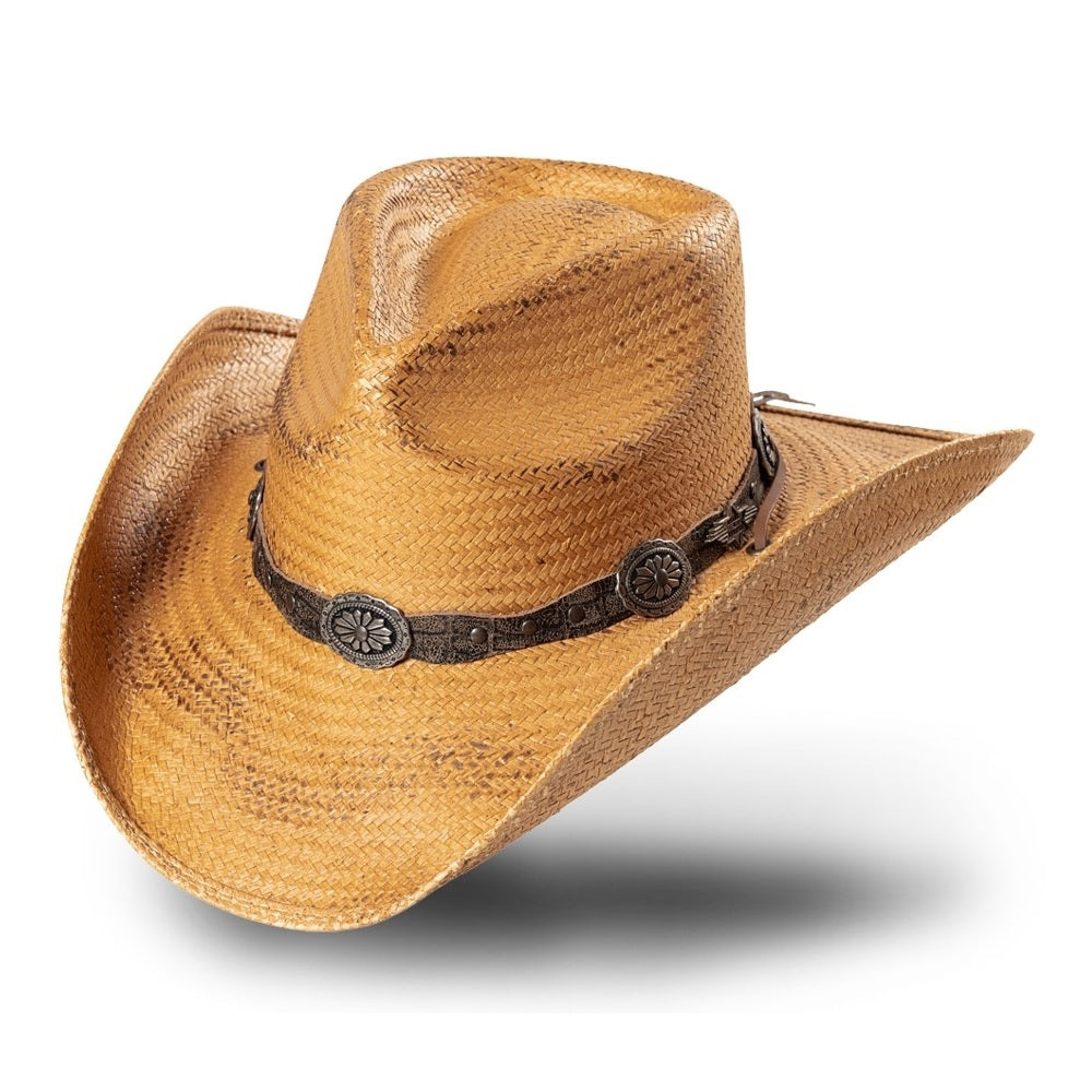 Red Rock Western Straw Hat – Shapeable Brim & Concho Band