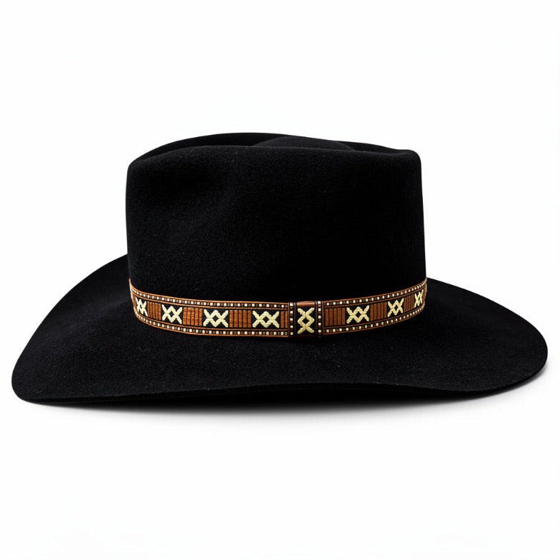 Savannah – Wool Felt Western Cowboy Hat with pattern hatband