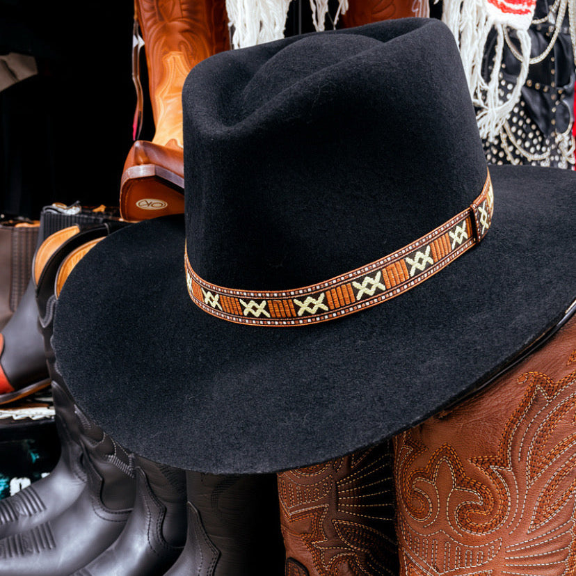 Savannah – Wool Felt Western Cowboy Hat with pattern hatband