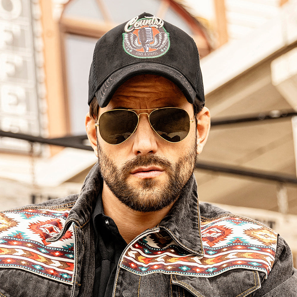 Country Trucker Cap – Premium 5-Panel Western Snapback