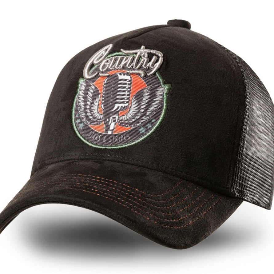 Country Trucker Cap – Premium 5-Panel Western Snapback