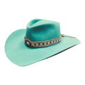 Turquoise Dream – Handmade Wide-Brim Felt Hat