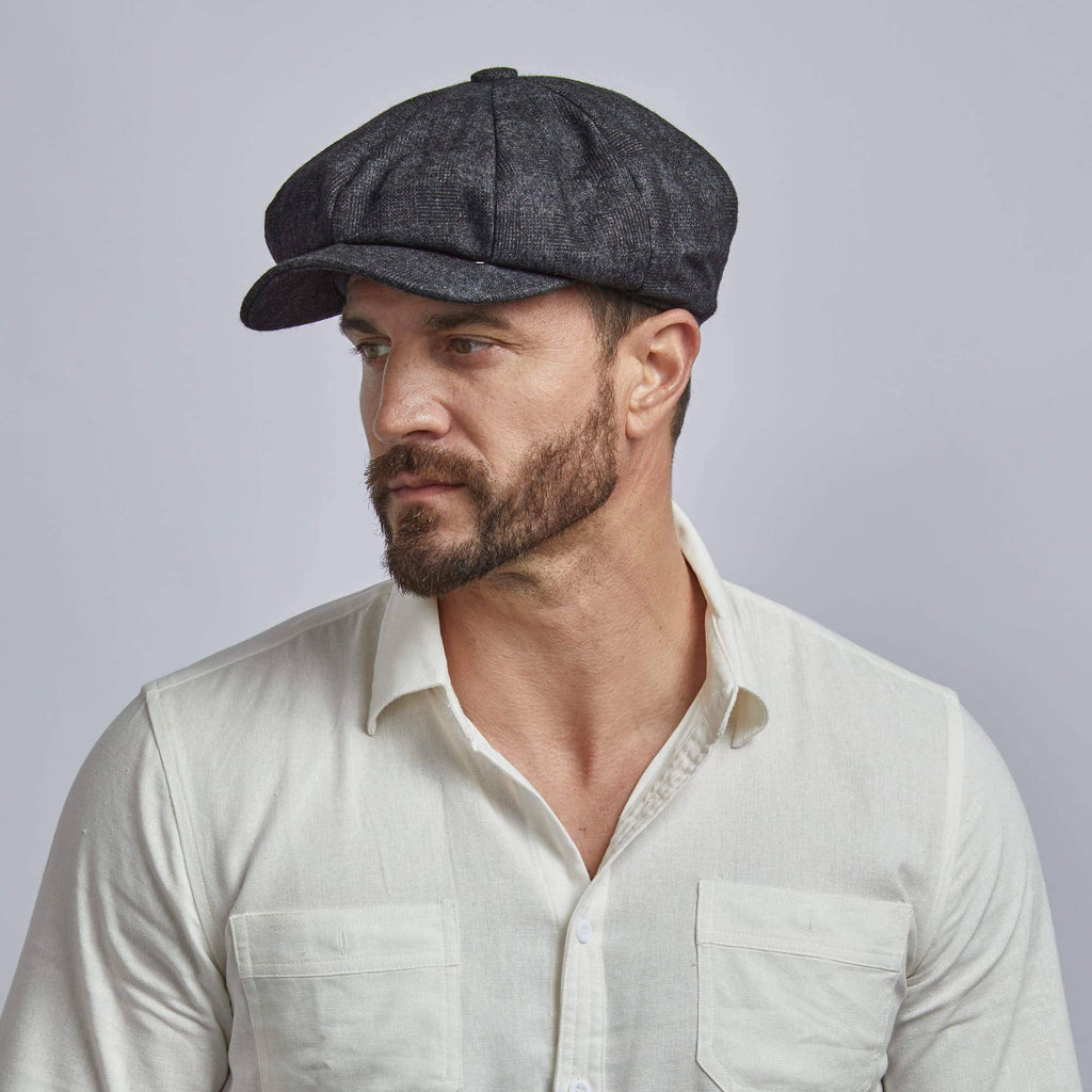 Wool newboy cap Argo grey