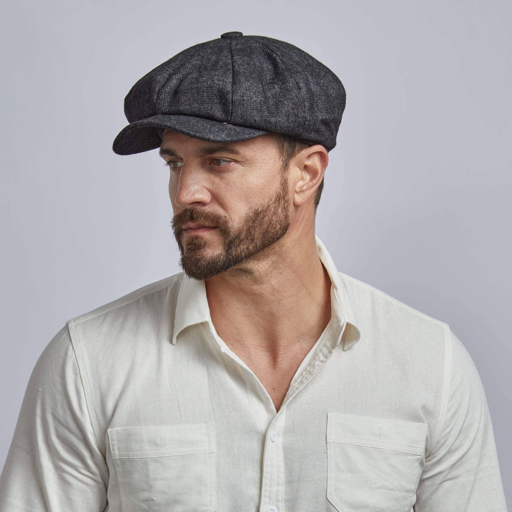 Wool newboy cap Argo grey