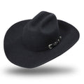 Western Cowboy felt hat Houston black - Premium Wool Cattleman Hat