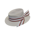 White Summer Boater Hat – Classic Garden and Beach Style