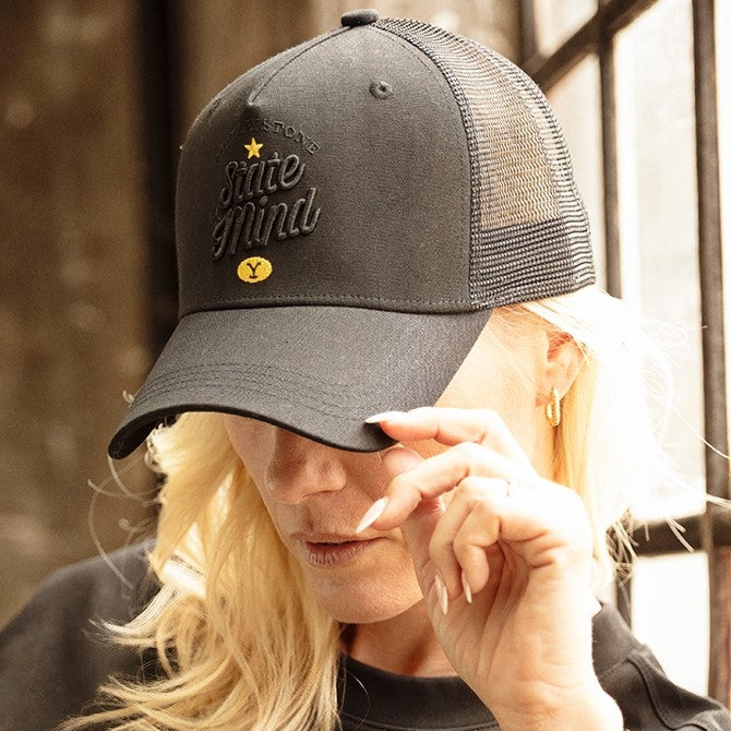 Yellowstone State Mind Trucker Cap - Premium 6-Panel Western Snapback Hat