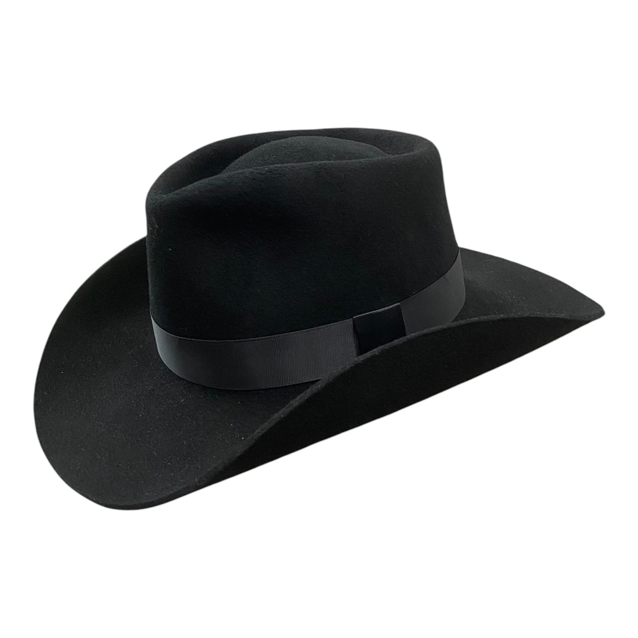 First Hand – Fedora-Style Wool Felt Western Hat with Grosgrain Band