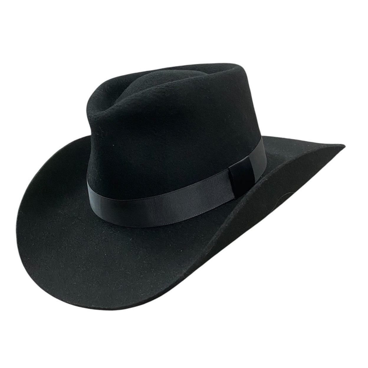 First Hand – Fedora-Style Wool Felt Western Hat with Grosgrain Band