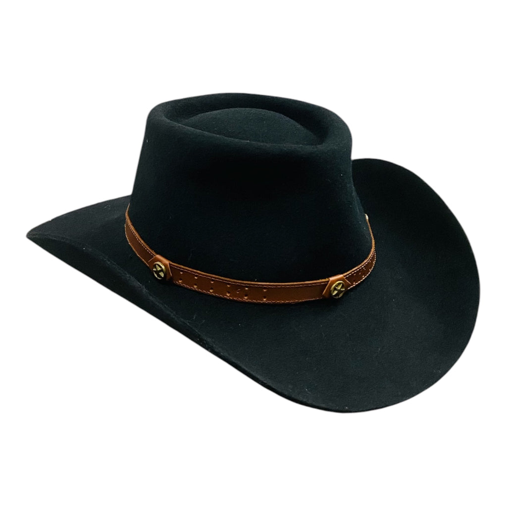 Jack – Wool Felt Western Cowboy Hat with Star Pin Hatband