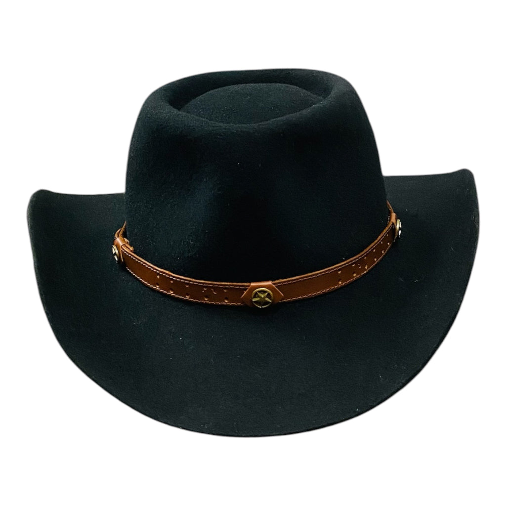 Jack – Wool Felt Western Cowboy Hat with Star Pin Hatband