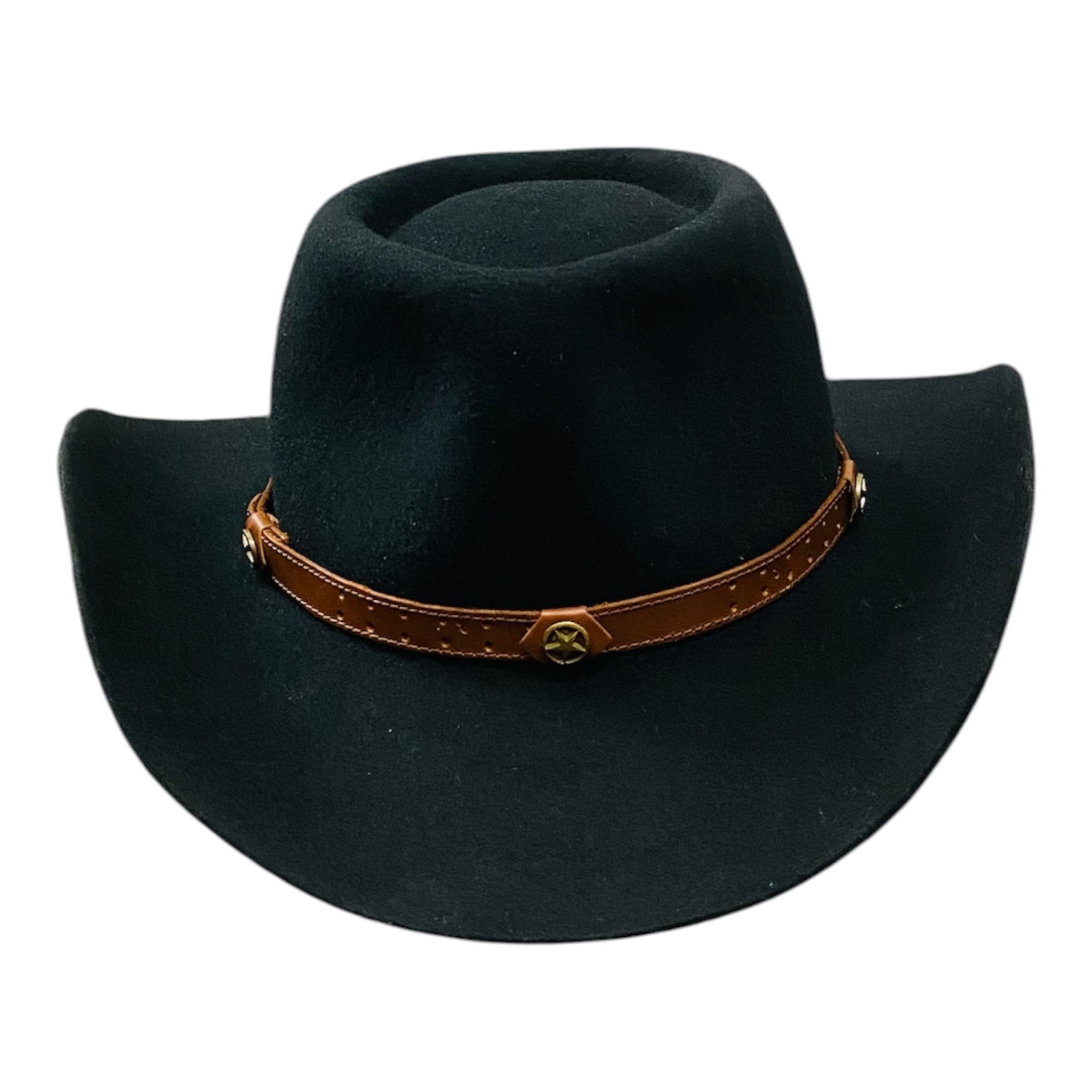 Jack – Wool Felt Western Cowboy Hat with Star Pin Hatband