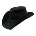 Thunder – Black Wool Felt Western Cowboy Hat with Black Hatband