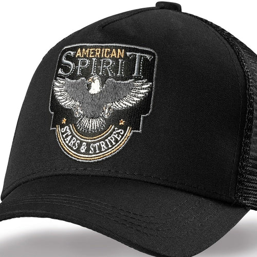 American Spirit Black Western Trucker Cap - Premium Snapback Hat