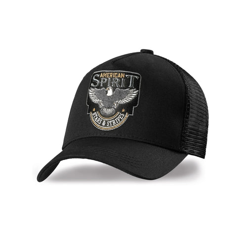 American Spirit Black Western Trucker Cap - Premium Snapback Hat